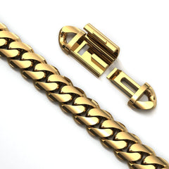 10mm Gold Cuban Bracelet