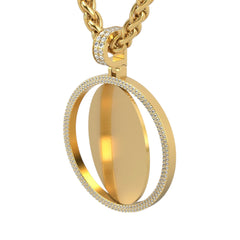 Circle Rotating Picture Pendant 1.0" - 2.0"