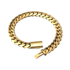 10mm Gold Cuban Bracelet