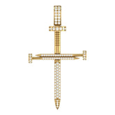 Nail 3/4 Diamond Cross Pendant (2.0")