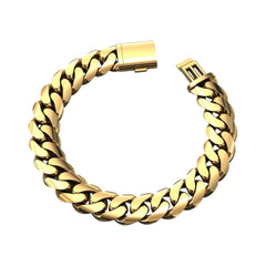 14mm Gold Cuban Bracelet