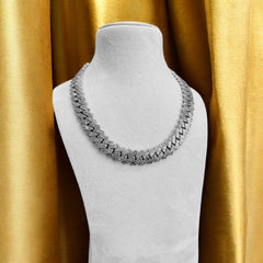 18mm Baguette Diamond Cuban Chain