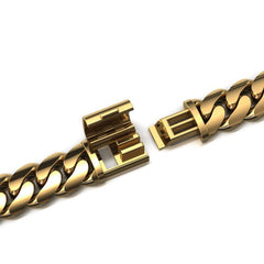 16mm Gold Cuban Bracelet