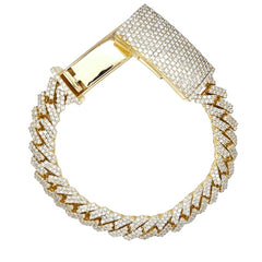 10mm Diamond Set Cuban Bracelet