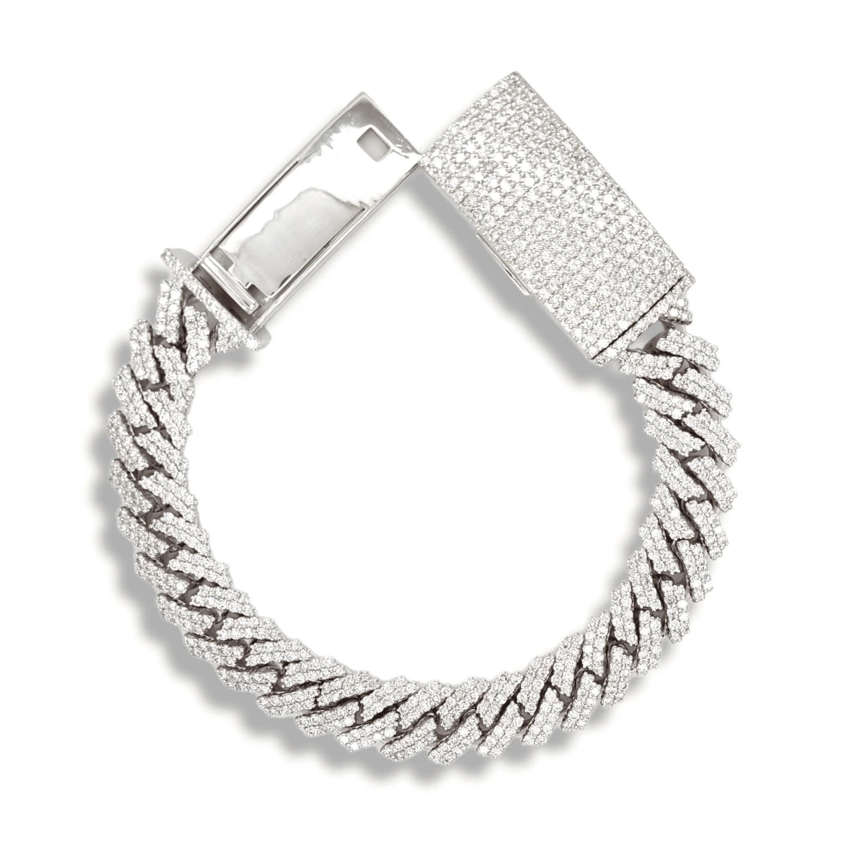 10mm Diamond Set Cuban Bracelet