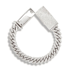 10mm Diamond Set Cuban Bracelet