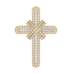 Baguette Cross Pendant (1.5")