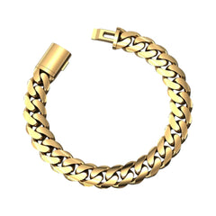12mm Gold Cuban Bracelet