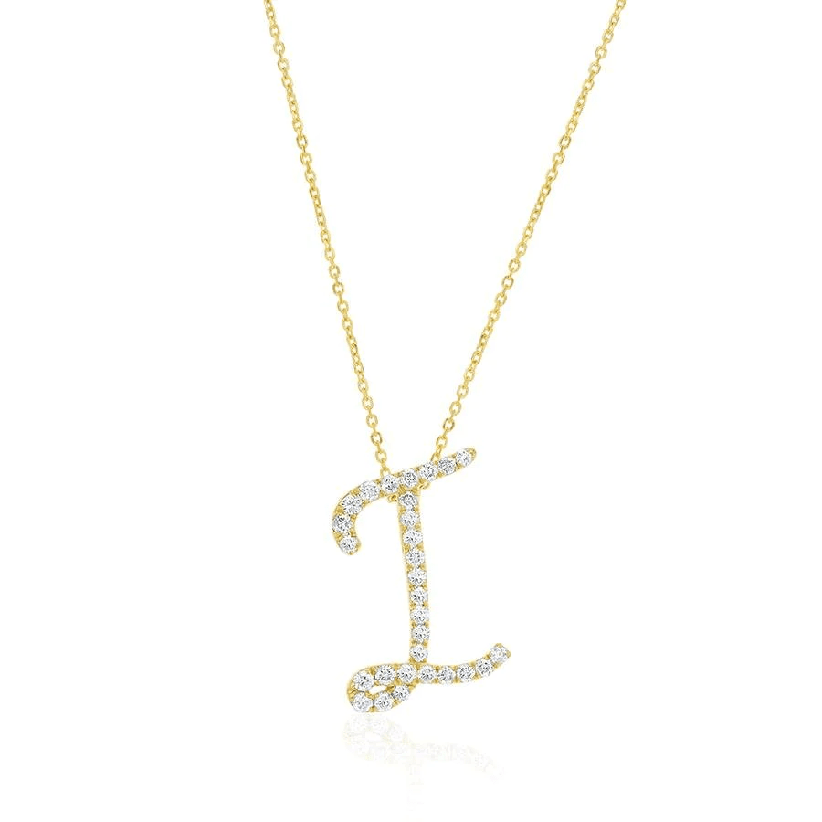 Diamond Initial Letter "I" Pendant Xclusive Diamonds 