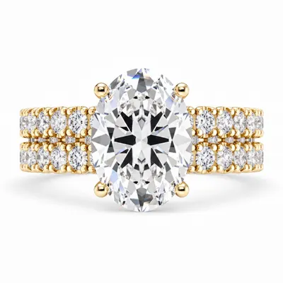 Ayah Diamond Ring & Eternity Band (Oval)