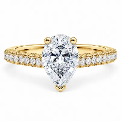 Threadneedle Diamond Ring (Pear)