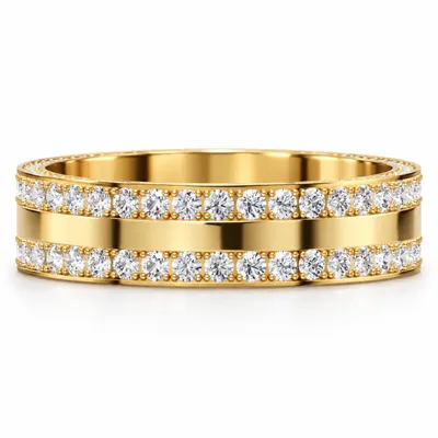 Ravenna Double Row Eternity Ring