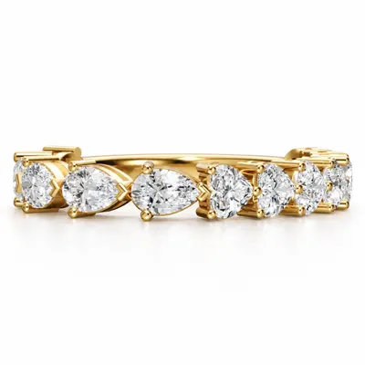 Clivedon Pear and Heart Eternity Ring