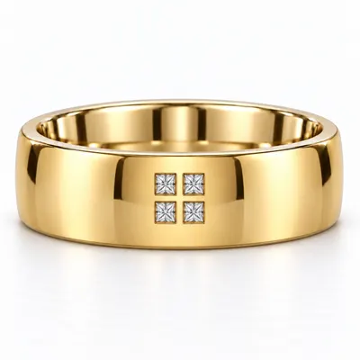 Aldwych Princess Cluster Wedding Band