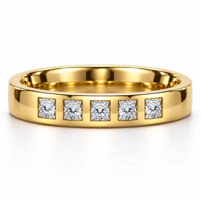 Bruton Five Princess Wedding Band