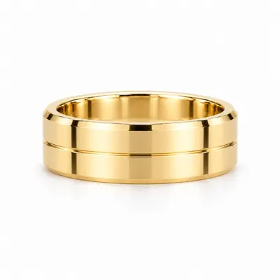 Belgrave Grooved Wedding Band