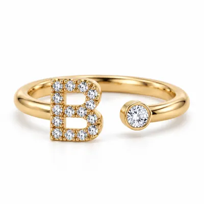 Mayfair Initial Ring - B