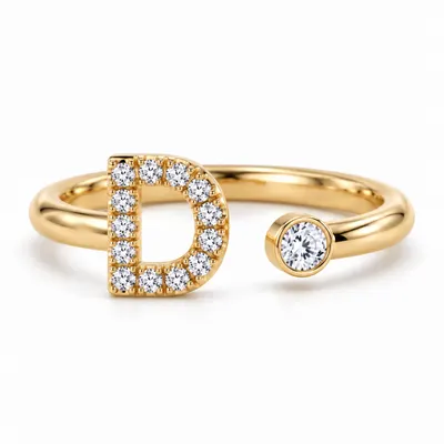 Mayfair Initial Ring - D
