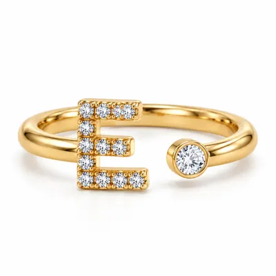 Mayfair Initial Ring - E