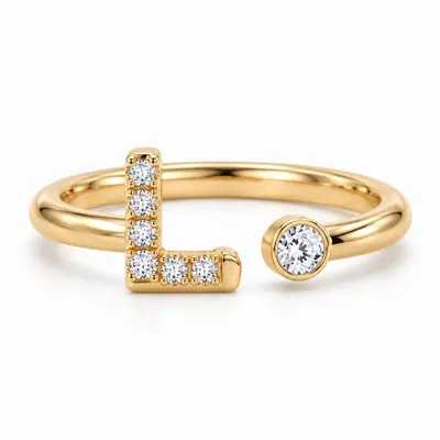 Mayfair Initial Ring - L
