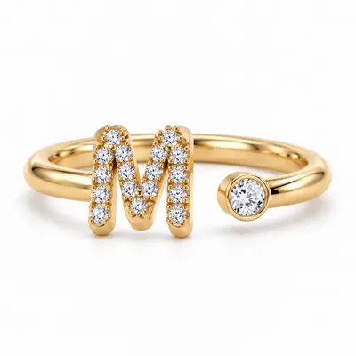 Mayfair Initial Ring - M