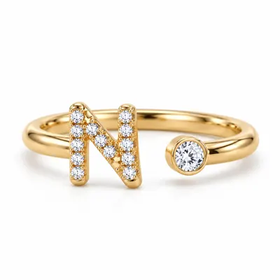 Mayfair Initial Ring - N