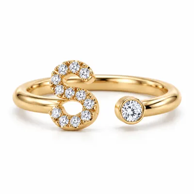 Mayfair Initial Ring - S