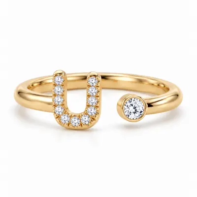 Mayfair Initial Ring - U