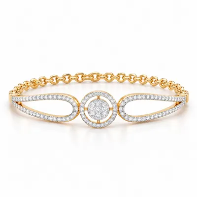 Nevern Halo Half Bangle