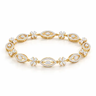Denbigh Navette Flower Bracelet