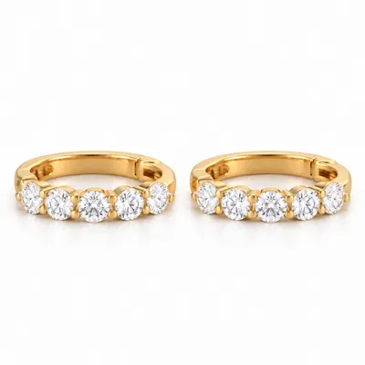 The Abingdon Diamond Huggie Earrings