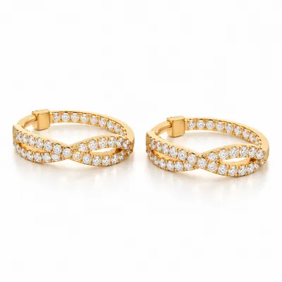 The Allington Diamond Hoop Earrings