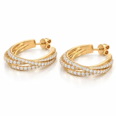 The Amberley Diamond Hoop Earrings