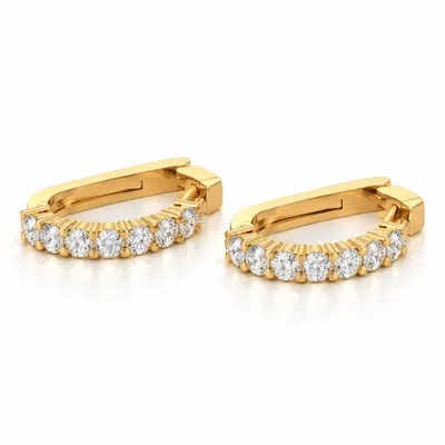 The Argyll Diamond Huggie Earrings