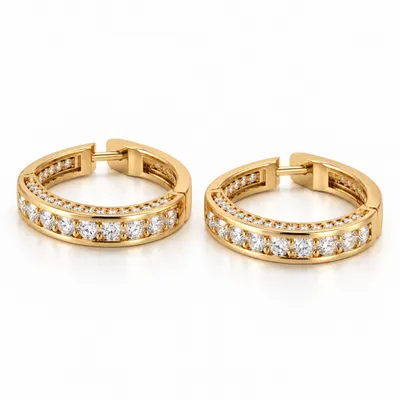 The Atherstone Diamond Hoop Earrings