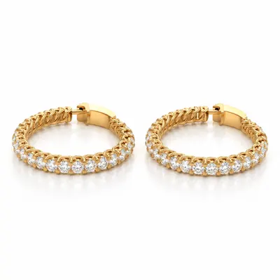 The Barkston Diamond Hoop Earrings