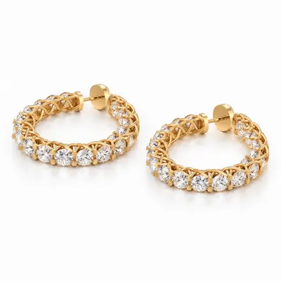The Bassett Diamond Statement Hoop Earrings