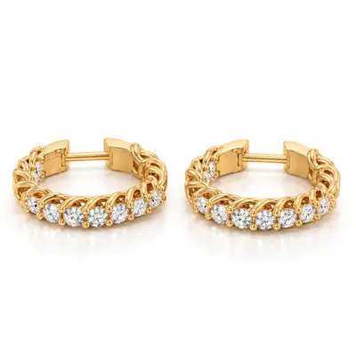 The Beauchamp Diamond Huggie Earrings