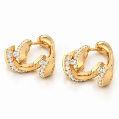 The Bentinck Diamond Huggie Earrings