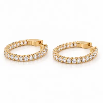 The Bickenhall Diamond Hoop Earrings
