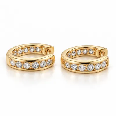 The Bourdon Diamond Huggie Earrings