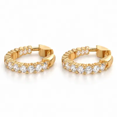 The Bramham Diamond Huggie Earrings