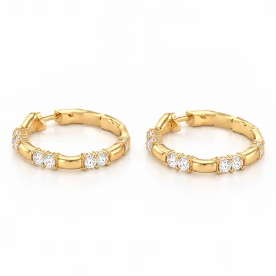 The Campden Diamond Hoop Earrings