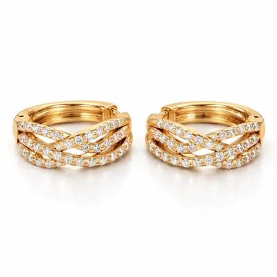 The Charlwood Diamond Huggie Earrings