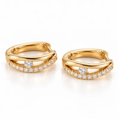 The Chester Diamond Huggie Earrings