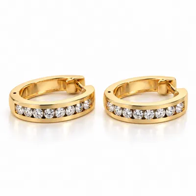 The Bolsover Diamond Huggie Earrings