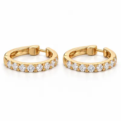 The Bolton Diamond Huggie Earrings