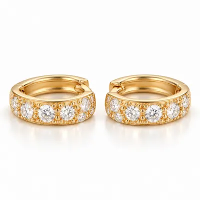 The Claverton Diamond Huggie Earrings