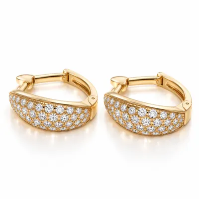 The Clifton Diamond Huggie Earrings