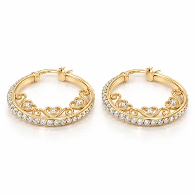 The Cresswell Diamond Hoop Earrings
